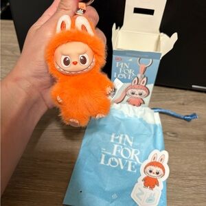 POP MART Labubu V4 The Monsters Pin For Love Alphabet Plush Pendant - Letter Z